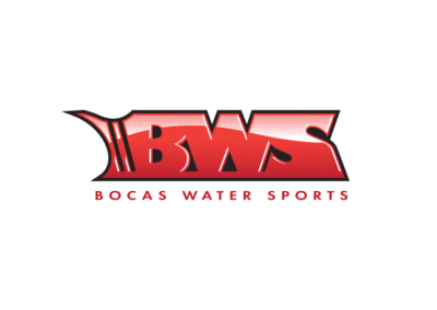 Logo Design created with Adobe Illustrator by CJ Mascarelli for Bocas Water Sports.