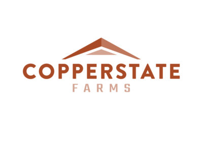 Logo Design created with Adobe Illustrator by CJ Mascarelli for Copperstate Farms.