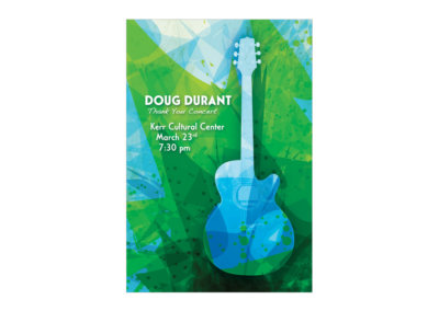 Thank You Concert Postcard Design - Created with Adobe Creative Suite by CJ Mascarelli for Doug Durant.