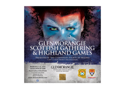 Highland Games Program Design - Created with Adobe Creative Suite by CJ Mascarelli for the Marketing Ideals Company.