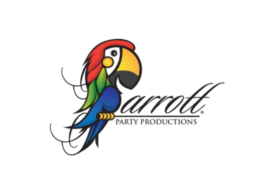 Logo Design created with Adobe Illustrator by CJ Mascarelli for Parrott Party Productions.