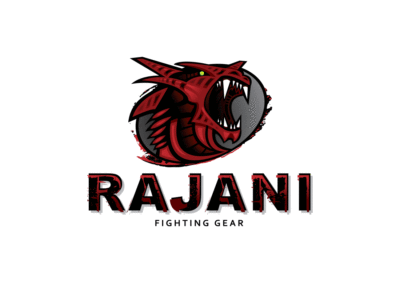 Logo Design created with Adobe Illustrator by CJ Mascarelli for Rajani Fighting Gear.